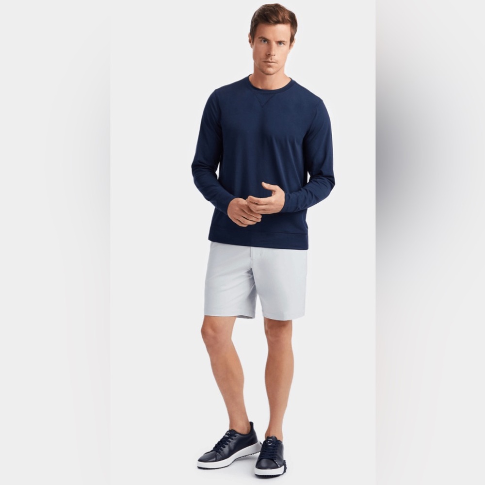 NWT G/FORE Luxe‎ Tailored Fit Crewneck Mid Layer In Twilight